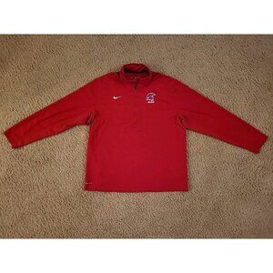 Nike Dri Fit William Jessup 1/2 Zip Pullover Jacket Size XL Red Zipper Pocket